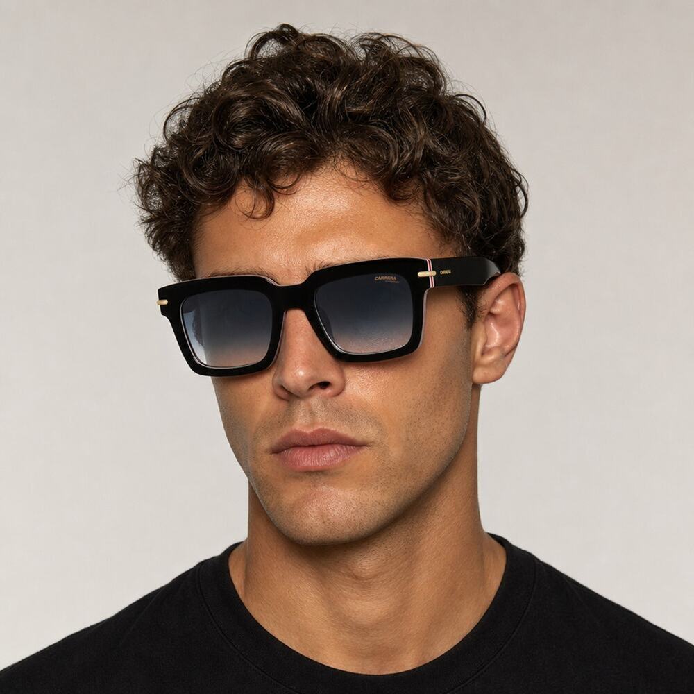 NEW!!! Carrera CARRERA 316/S 0M4P08 Striped Black Sunglasses authentic